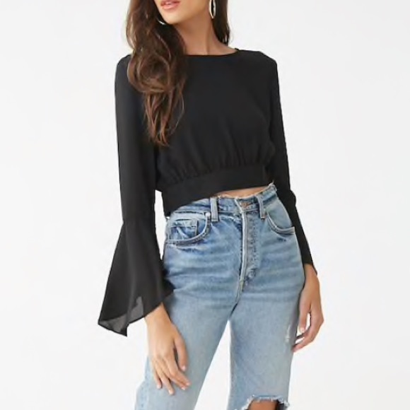 🌼Sheer Angel-Wing Sleeve Top🌼 - Picture 1 of 4